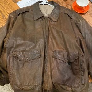Leather Bomber Jacket